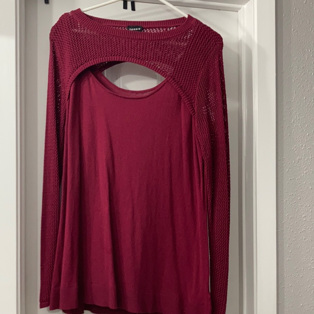 Torrid size 2 maroon sweater